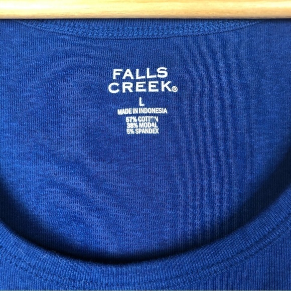 Falls Creek Royal Blue Scoop Neck Tank Top L - Picture 4 of 4